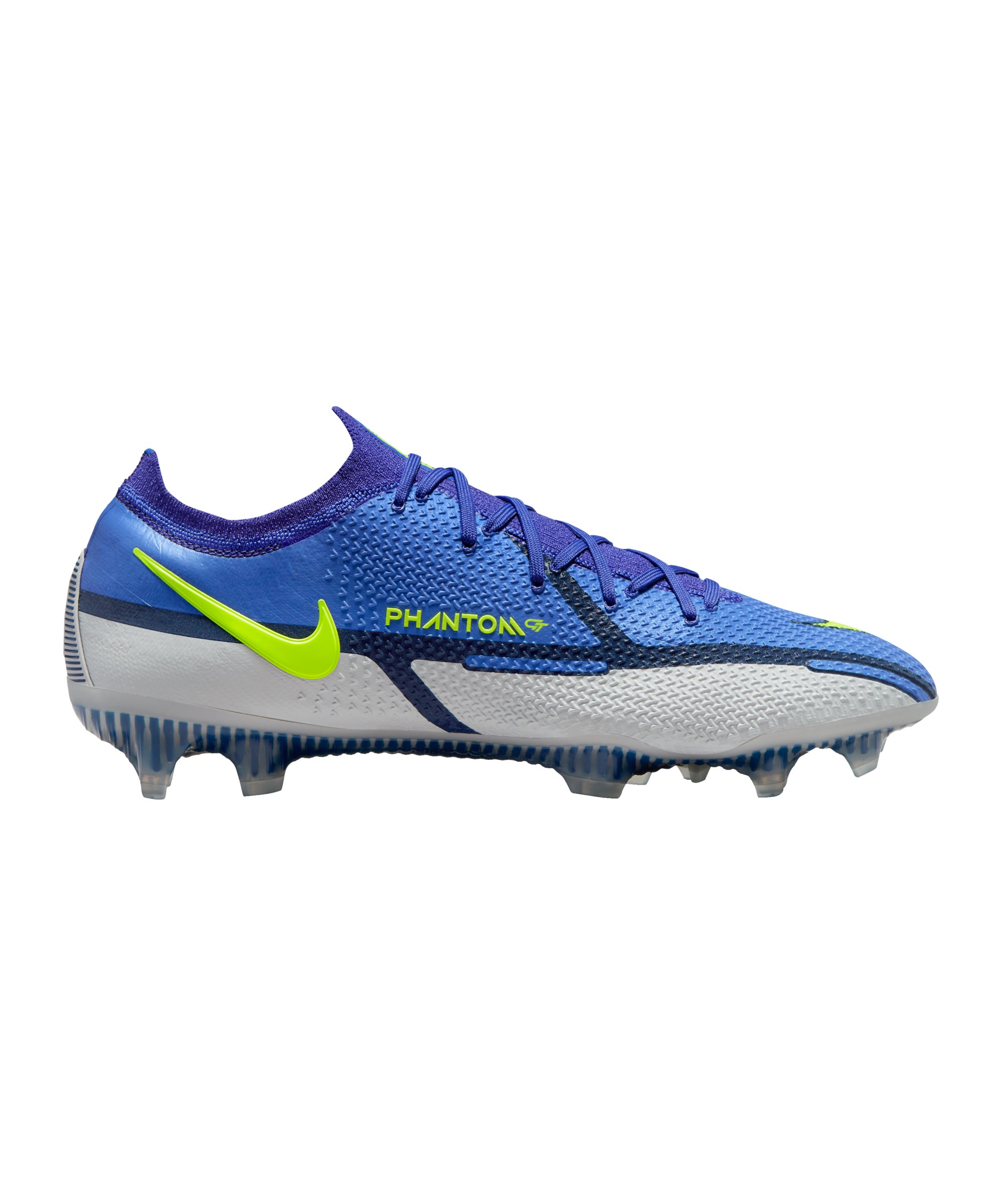 Nike Phantom GT2 Recharge Elite FG Blau Gelb Grau