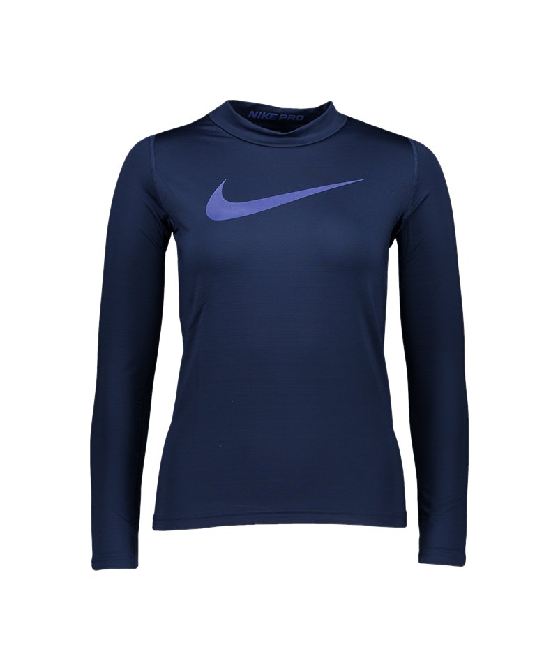 Nike Pro Warm Top T Shirt Kids Blau F429 Nike Pro Warm Top T Shirt Kids Blau F429