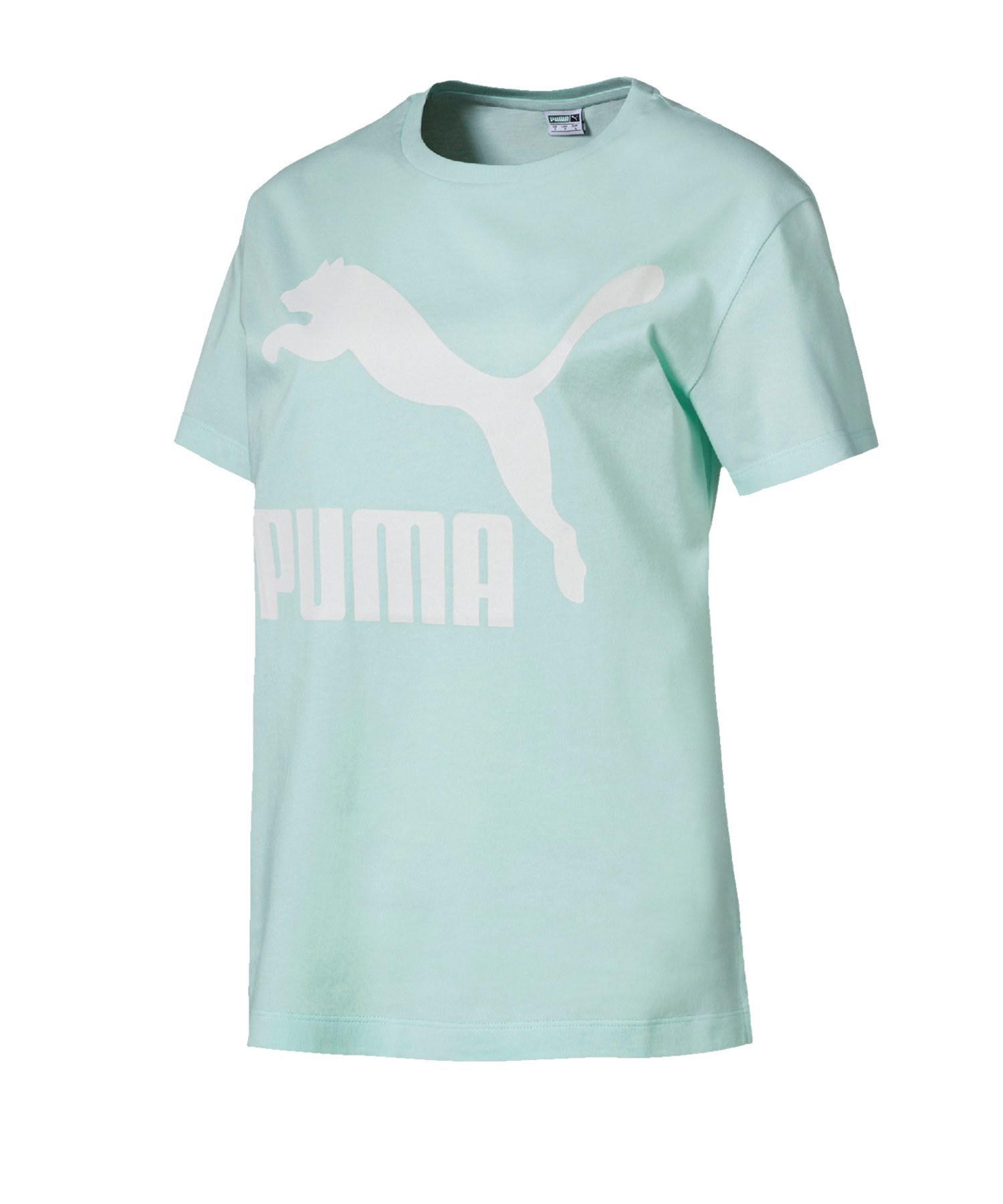 PUMA Classics Logo Tee T-Shirt Damen Blau F34 PUMA Classics Logo Tee T-Shirt Damen Blau F34