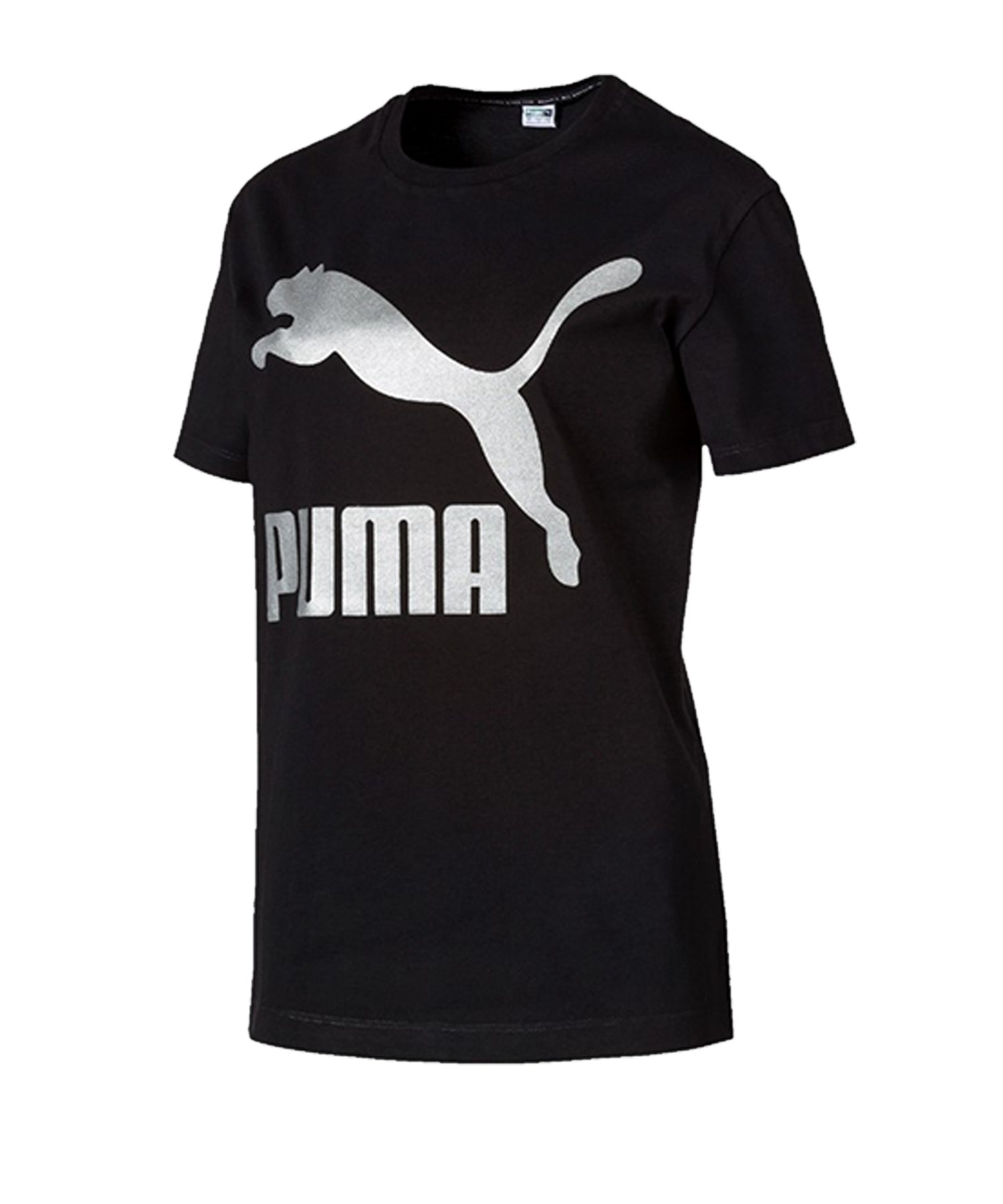 PUMA Classics Logo Tee T-Shirt Damen Schwarz F01 PUMA Classics Logo Tee T-Shirt Damen Schwarz F01