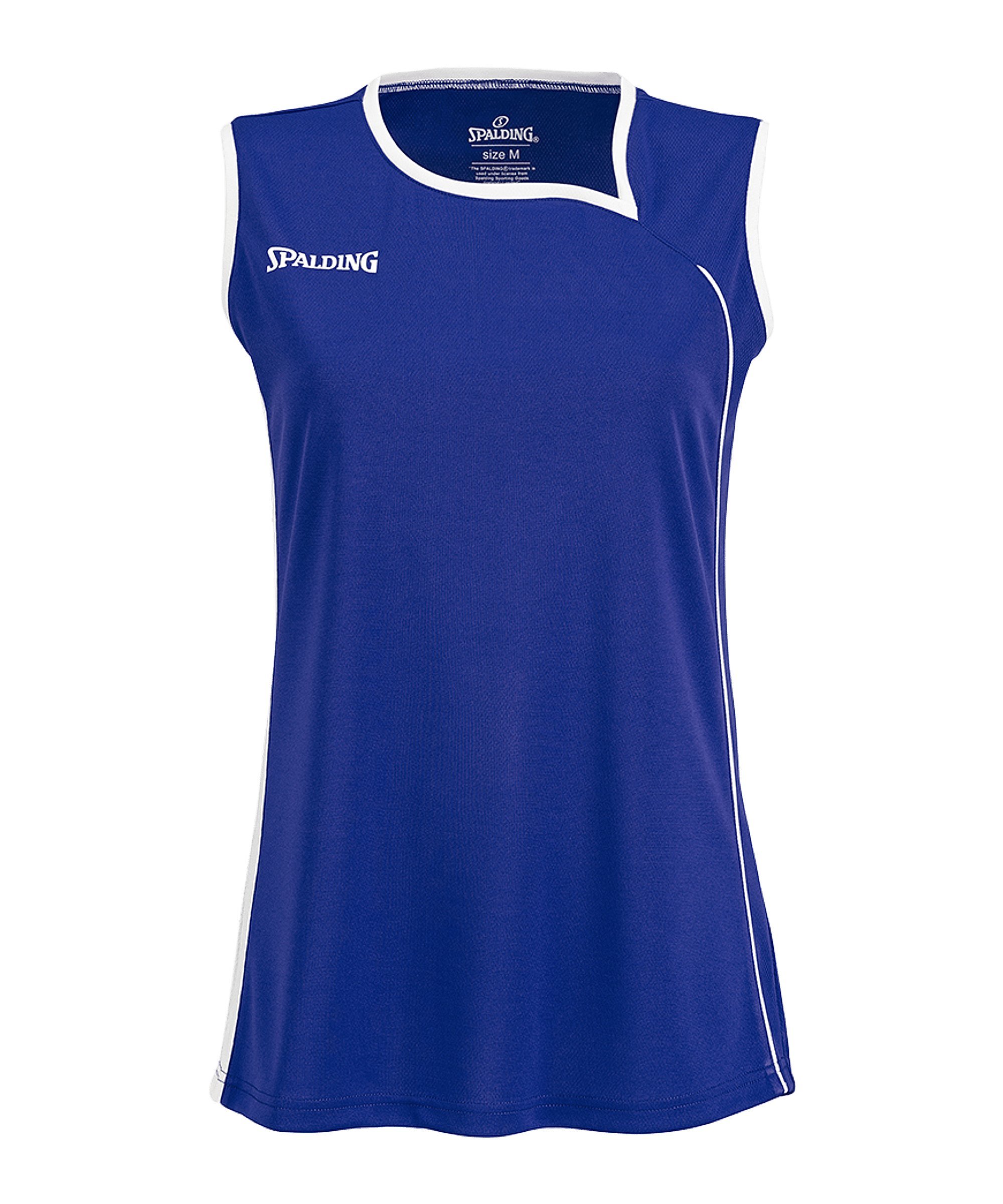 Spalding 4HER II Tank Top Damen Blau Weiss F02