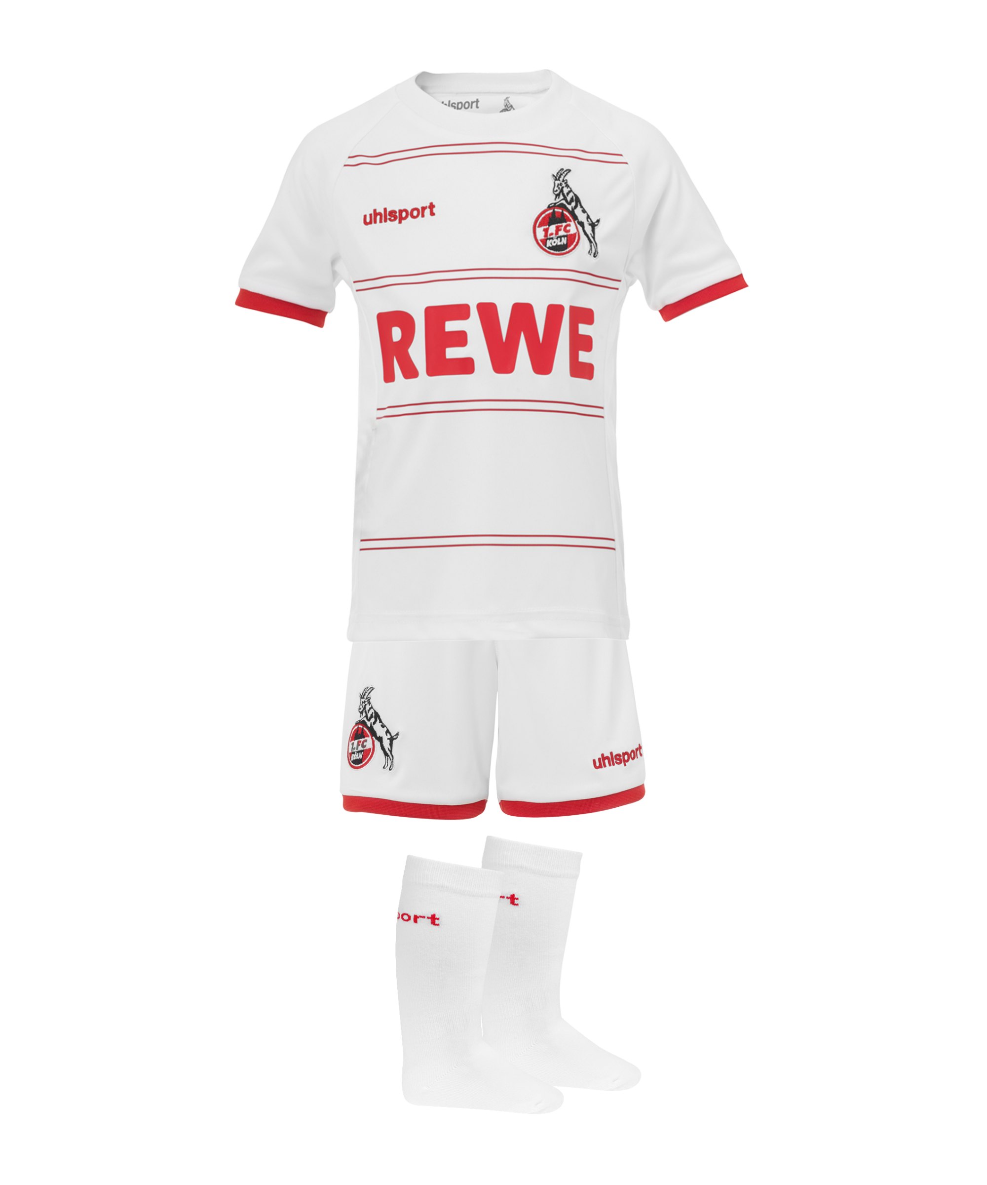 Uhlsport 1. FC Köln Mini-Kit Home 2021/2022 Weiss