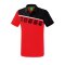 Erima 5-C Poloshirt Kids Rot Schwarz - Rot
