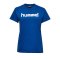 Hummel Cotton T-Shirt Logo Damen Blau F7045 - Blau