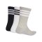 adidas 3 Stripes Crew 3er Pack Socken Grau - grau