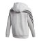 adidas 3 Stripes Doubleknit Kapuzenjacke Kids Grau - grau
