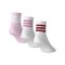adidas 3 Stripes Mid Cut 3er Pack Socken Weiß - weiss