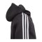 adidas 3S Kapuzenjacke Kids Schwarz Weiss - schwarz