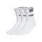 adidas 3S Linear Halfcrew Cushioned 3 Pair Socken Weiß - weiss