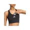 adidas ADI365 Running Pocket Medium Sport-BH Damen Schwarz - schwarz