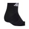 adidas Ankle 3er Pack Socken Schwarz - schwarz