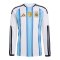 adidas Argentinien Trikot Langarm Home WM 2026 Weiß - weiss