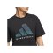 adidas Basketball Graphic T-Shirt Schwarz - schwarz