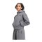 adidas Cropped Kapuzenjacke Damen Grau - grau