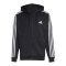 adidas Essentials 3-Stripes French Terry Kapuzenjacke Schwarz - schwarz