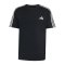 adidas Essentials 3-Stripes Single Jersey Left Chest Branded T-Shirt Schwarz - schwarz