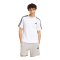 adidas Essentials 3-Stripes Single Jersey Left Chest Branded T-Shirt Weiß - weiss