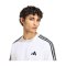 adidas Essentials 3-Stripes Single Jersey Left Chest Branded T-Shirt Weiß - weiss