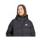 adidas Essentials Climawarm 3 Stripes Puffer Down Kapuzenjacke Damen Schwarz - schwarz
