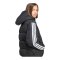 adidas Essentials Climawarm 3 Stripes Puffer Down Kapuzenjacke Damen Schwarz - schwarz