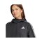 adidas Essentials 3-Stripes Kapuzenjacke Schwarz - schwarz