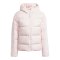 adidas Essentials 3-Stripes Mid Down Hooded Jacket Pink - pink