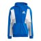 adidas Essentials Colorblock Kapuzenjacke Blau Grau Weiss - blau