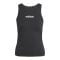 adidas Sportswear Essentials Linear Slim Cotton Tanktop Damen Schwarz - schwarz