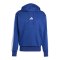 adidas Essentials Three Stripes Fleece Hoody Blau - blau