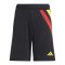 adidas Fortore 23 Short Kids Schwarz Rot Gelb - schwarz
