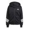 adidas Future Icons Three Stripes Kapuzenjacke Damen Schwarz - schwarz