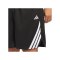 adidas Legends 3 Stripes Short Schwarz - schwarz