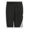 adidas Legends 3 Stripes Short Schwarz - schwarz