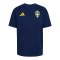 adidas Schweden Tiro Tech T-Shirt Blau - blau