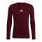 adidas Team Base Top langarm Dunkelrot - rot