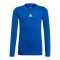 adidas Team Base Top langarm Kids Blau Weiss - blau