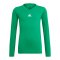 adidas Team Base Top langarm Kids Dunkelgrün - gruen