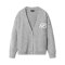 Burocs Fuzzy Jacquard Cardigan Jacke Grau - grau