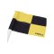 Cawila Eckfahne CHECKERED 45x45cm Schwarz Gelb - schwarz