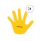 Cawila Marker-System Hand 18,5cm 4er Set Gelb - gelb