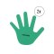 Cawila Marker-System Hand 18,5cm 4er Set Grün - gruen