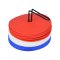 Cawila Gummi Markierungsscheiben 30er Set | rutschfeste Floormarker | 15cm | rot/blau/weiß - blau