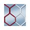 Cawila Tornetz HEXA 5,15x2,05m | Tiefe 0,8x1,5m | Maschenweite 12cm | Stärke 4mm | rot/weiß - rot
