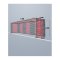 Cawila Tornetz HEXA 7,50x2,50m | Tiefe 2,0x2,0m | Maschenweite 12cm | Stärke 4mm | rot/schwarz - rot