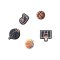 Crocs Basketball 5er Pack Charms Accessoire Mehrfarbig - mehrfarbig