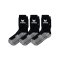 Erima 3-Pack Sportsocken Schwarz - Schwarz