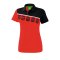 Erima 5-C Poloshirt Damen Rot Schwarz - Rot
