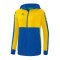 Erima Six Wings Kapuzenjacke Damen Blau Gelb - blau