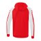 Erima SIX WINGS Kapuzenjacke Rot Weiss - rot