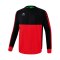 Erima Six Wings Sweatshirt Kids Rot Schwarz - rot